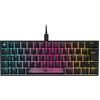 Image de Corsair K65 RGB MINI 60 pour cent Clavier Gaming (Rétroéclairage RGB Par Touche Personnalisable, Switchs Mécaniques CHERRY MX Red, Touches À Double Injection PBT, Technologie AXON) AZERTY, Noir
