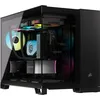Image de CORSAIR iCUE LINK 2500X RGB Boîtier Petit Tour mATX à Double Chambre   Verre Trempé Panoramique - Connexion Inversée Compatible Avec la Carte Mère   2x Ventilateurs CORSAIR RX120 RGB Inclus   Noir