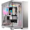 Image de Corsair 6500X Boîtier PC mATX Mid-Tower à Double Chambre   Verre Trempé Panoramique - Connexion Inversée Compatible avec la Carte Mère   Pas de Ventilateurs Inclus   Blanc/Gris Satiné Aluminium