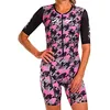 Image de Zoot Combinaison de triathlon Aero pour femme - Combinaison de course à manches courtes avec poches, combinaison de cyclisme avec tissu Primo (NIUHI, XXL)