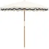 Image de Parasol festonné Amalfi Business & Pleasure Co. Blanc taille unique
