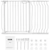 Image de VEVOR Barrière de Sécurité Extensible 75-123 cm Hauteur 76 cm Barrière d'Escalier à Fermeture Automatique sans Perçage Grande Ouverture 533 mm à 180° Clôtures Enfants et Chiens pour Couloir Intérieur