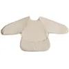 Image de mushie Bavoir Manches Longues Bébé | Tablier Bébé pour Manger Imperméable | Ajustement Réglable pour 6-24 Mois | Couleur: Fog