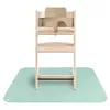 Image de Tapis Anti-éclaboussures Mushie 108x108 cm | Imperméable, léger, Durable, sans BPA | Parfait pour Chaise Haute, Attrape-miettes, et Diversification Alimentaire bébé (Roman Green)