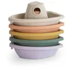 Image de Mushie Jouets de Bain bébé 5 Bateaux | douchette Jouet Bain Qui nage | en Plastique PP pour Le Plaisir du Bain dans la Baignoire | Fabriqué au Danemark (Rustic)