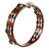 Image de Meinl Tambourin Bois 10" Brass Jingles - African Brown
