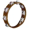 Image de Meinl Tambourin Bois 10" Aluminium Jingle - African Brown