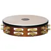 Image de Meinl Tambourin Bois avec Peau 2 Rangées de Cymbalettes Laiton