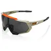 Image de 100% SPEEDTRAP-Soft TACT Quicksand-Smoke Lens Lunettes Homme, Gris et Orange-Cristal Noir, Taille M