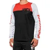 Image de 100% R-Core Maillot à Manches Longues Homme, Noir/Rouge