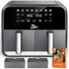 Image de Uten Air Fryer 2 Compartiment, 8 L Friteuse Sans Huile 1700 W, SYNC FINISH