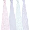 Image de Aden + Anais Lot de 4 couvertures Pastel en Mousseline 100% Coton Respirant - pour bébé Fille - Multicolores Mignonnes et Dainty Floral - Sommeil Nouveau-né et Enfant