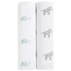 Image de aden + anais 2 Maxi-Langes prélavés en Mousseline 100% Coton Biologique, Certification GOTS, Couverture Douce légère, Allaitement, Pratique, Garçon, Fille, Lot de Deux, 120cm x 120cm, Animal Kingdom