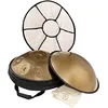 Image de Tambour sensoriel à main avec housse de protection et sac pour la méditation, la thérapie par le son, l'ASMR ou le yoga   Acier inoxydable pour un son pur