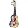 Image de Ortega Guitars Ukulélé Soprano coloré - Keiki K2 - Kit de démarrage incluant Accordeur, Courroie, 5 Médiators Medium et Sac à cordon - el muerto (K2-EM)