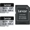 Image de Lexar Silver Plus Lot de 2 Cartes Micro SD 128 Go, jusqu'à 205 Mo/s