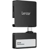 Image de Lexar Professional Go Portable SSD with HUB 2To, Ultra-Compact, supporte Apple ProRes, jusqu'à 1050MB/s en Lecture et 1000MB/s en écriture, USB 3.2 Gen 2, IP65, pour iPhone 15/16 Pro, Noir