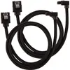 Image de Câble SATA gainé CORSAIR Premium - SATA 6Gbps 60 cm, connecteur à 90°, noir