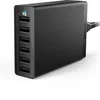 Image de Anker Chargeur USB Secteur USB PowerPort 6 Ports 60 W - Chargeur Mural avec Technologie PowerIQ, Adaptateur de Voyage pour Smartphones et tablettes : iPhone, iPad, Samsung et Autres
