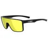 Image de Tifosi Sanctum Lunettes de soleil idéales pour le cyclisme, le golf, la randonnée, la course, le tennis et le pickleball, style de vie, Noir mat (miroir jaune fumé), One Size
