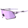 Image de Tifosi Lunettes de soleil de cyclisme pour homme et femme avec verres interchangeables - Idéales pour le cyclisme, la route, le gravier, le VTT et le baseball (violet cristal/transparent)