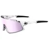 Image de Tifosi Optics Stash Lunettes de soleil idéales pour le cyclisme (gravier, VTT et route), baseball, softball et pickleball, transparent (violet clair/rouge ac/transparent), taille M