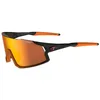 Image de Tifosi Optics Stash Lunettes de soleil   Idéales pour le cyclisme (gravier, VTT et route), baseball, softball et pickleball, noir/orange délavé (orange clair/rouge ac/transparent), taille M/L