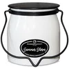 Image de Milkhouse Candle Company Summer Storm Bougie de soja   Verts rosés | Bois imprégnés de pluie | Parfumée à l'eau de coco   Pot de beurre de 473,6 g avec couvercle, durée de combustion de plus de 65