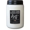 Image de Milkhouse Candle Company Woodland Frost   Bougies en cire d'abeille et de soja   Collection Farmhouse   100 % naturelles, sans paraffine, avec huile parfumée de qualité supérieure, bocaux en verre