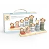 Image de Speedy Monkey - Jeu à Empiler en Bois Famille Singe - Jouet Éducatif Bébé 12 Mois et Plus - Empilage et Comptage - Motricité Fine et Coordination - Bois FSC Peinture Non Toxique