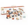 Image de Speedy Monkey - Train d’Éveil à Tirer en Bois - Jouet à Tirer Bébé 12 Mois et Plus - Blocs Empilables et Construction - Motricité Fine et Coordination - Bois FSC Peinture Non Toxique