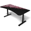 Image de Arozzi Bureau Gamer Arena Large - 160x82 cm - Bureau Gaming à Hauteur Réglable avec Rangement pour Câbles et Support Triple Écran - Tapis de Souris Lavable Intégral - Fleur
