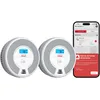 Image de X-Sense Détecteur de Fumée et de Monoxyde de Carbone Connecté avec Batterie Remplaçable, Détecteur Intelligent Compatible avec X-Sense Home Security App, SC07-WX, Lot de 2