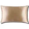Image de SLIP 22 Momme Taie d’Oreiller en Soie en 51 x 91 cm - en 100% Soie de mûrier, avec Fermeture éclair, Respirante, idéale pour Les allergiques, Argent