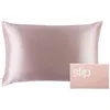 Image de SLIP 22 Momme Taie d’Oreiller en Soie en 51 x 76 cm - en 100% Soie de mûrier, avec Fermeture éclair, Respirante, idéale pour Les allergiques, Rose