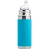 Image de (Sippy, Aqua) - Pura Kiki 9 oz / 260 ml Stainless Steel Insulated Sippy Cup with Silicone XL Sipper Spout & Sleeve, Aqua (Plastic Free, NonToxic Certified, BPA Free)