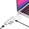 Image de SATECHI 4 en 1 Hub USB C Slim Classic Adaptateur Multiport avec Charge PD 60W, HDMI 4K@60Hz et 2X Ports USB-A Données 10Gbps pour MacBook Air & Pro, PC Portable et Plus   Argent