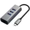 Image de SATECHI 2 en 1 Hub USB C en Aluminium avec 3X Ports USB 3.0, Ethernet Gigabit, Adaptateur Multiport pour MacBook Air & Pro, PC Portable, Tablette, iPad et Plus   Gris Sidéral