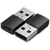 Image de Satechi Adaptateur USB-A vers USB-C (Pack de 2), Transfert de Données Ultra Rapide 10 Gbps et Charge 15W, Conçu pour CarPlay, PC et Ordinateurs Portables Mac et Windows