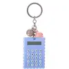 Image de Mini Calculatrice avec Boucle de clé Portable Mignon Cookies Style Key Chain Calculator Candy Color Pocket Calculator(Violet)
