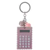 Image de Mini Calculatrice avec Boucle de clé Portable Mignon Cookies Style Key Chain Calculator Candy Color Pocket Calculator(Bleu)