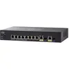Image de Commutateur géré Cisco SG350-10P, Combine 10 Ports Gigabit Ethernet (GbE) et 8 Ports Gigabit Ethernet RJ45 et 2 Ports SFP Gigabit Ethernet, Plus 62 W PoE, Protection à Vie limitée (SG350-10P-K9-EU)