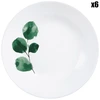 Image de Luminarc - 6 Assiettes creuses Eucalyptus blanches - D.20x4.2 cm OS