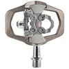 Image de Xpedo TRVS Duo Pédales de vélo | Plate-Forme Hybride SPD sans Clip et Plate, Corps en Aluminium forgé 6061, Broche Cromoly, 3 roulements scellés | Gris
