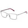 Image de STING Homme VST019550Q05 Lunettes de soleil, Matt Palladium W/Red Parts, 55/18/140