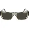 Image de KARL LAGERFELD Unisex Adult Sunglasses KL6123S - Light Khaki with Solid Green Lens