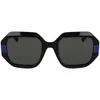 Image de KARL LAGERFELD Women's Sunglasses KL6124S - Black with Solid Green Lens