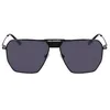 Image de KARL LAGERFELD Men's Sunglasses KL350S - Shiny Black with Solid Grey Lens