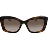 Image de KARL LAGERFELD Women's Sunglasses KL6139S - Striped Brown with Gradient Khaki Lens