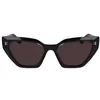 Image de KARL LAGERFELD Women's Sunglasses KL6145S - Black with Solid Smoke Lens